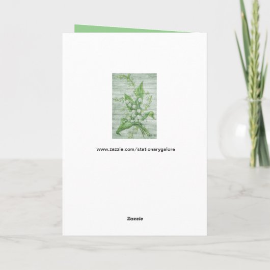 Wald-Blumengrußkarte Karte (Rückseite)
