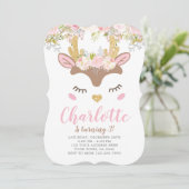 Wald, Blumenwild zum Geburtstag Einladung (Stehend Vorderseite)