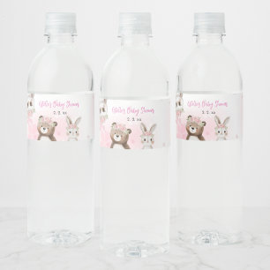 Wald-Blush-Babyparty-Wasserflaschenetikett Wasserflaschenetikett