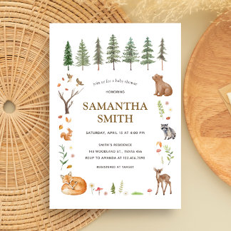 Wald Boho Baby Shower Einladung