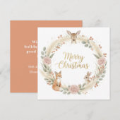 Wald Boho Weihnachtsgrußkarte Feiertagskarte (Vorne/Hinten)