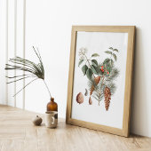 Wald Botanik – Kiefernzapfen und Beeren Poster