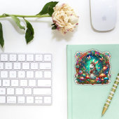 Wald Bunny Colorado Jugendstil Ostern Aufkleber