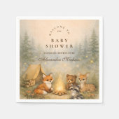Wald-Campfire-Baby-Party Serviette (Vorderseite)