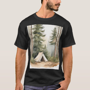 Wald-Camping-Zelt Kiefer Natur Design für Au T-Shirt