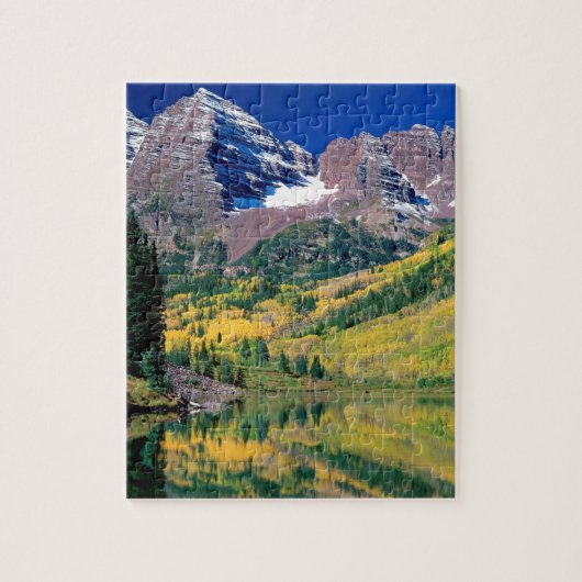 Wald Colorado Park-kastanienbrauner Bell White Puzzle (Vertikal)