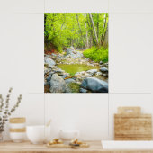 Wald Creek Wandkunst | Grüner Waldstrom Poster (Küche)