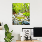 Wald Creek Wandkunst | Grüner Waldstrom Poster (Heimbüro)
