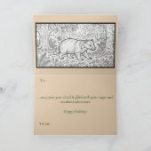 Wald-Dachs-Färbung Kinder-Geburtstag Karte (Innenseite)