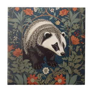 Wald-Dachs William Morris Inspiriert Fliese