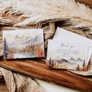 Wald Dankeskarte Forst Rustikal Herbst Gedämpft