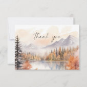 Wald-Dankeskarten-Set Herbst Rustikal Gedämpft Dankeskarte (Vorderseite)