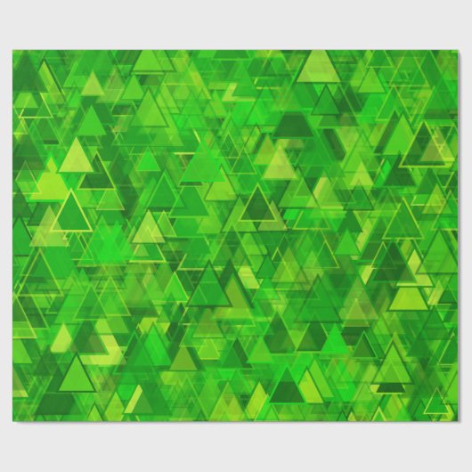 "Wald" des grünen Dreiecks formt Muster Geschenkpapier (Flach)