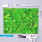 "Wald" des grünen Dreiecks formt Muster Seidenpapier (Handwerk)