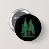 Wald-Disc-Golf-Skizze Frisbee-Golf-Szene für Disc Button (Vorne & Hinten)
