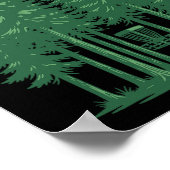 Wald-Disc-Golf-Szene Für Disc Poster (Ecke)