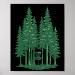 Wald-Disc-Golf-Szene Für Disc  Poster