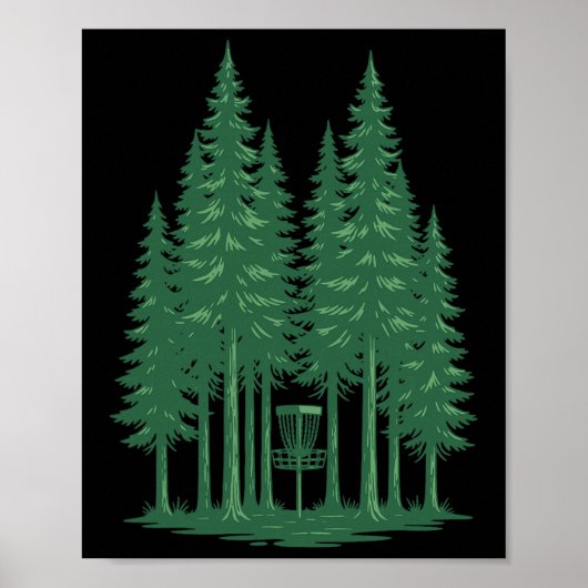 Wald-Disc-Golf-Szene Für Disc Poster (Vorne)
