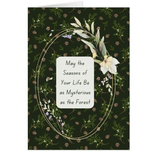 Wald - Dunkle Kerne Geburtstagkarte (Vorne)