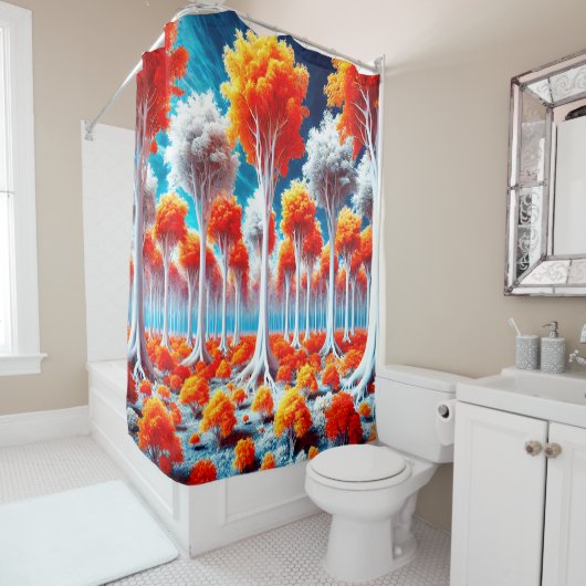 Wald Duschvorhang (Beispiel)