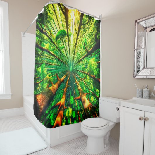 Wald Duschvorhang (Beispiel)