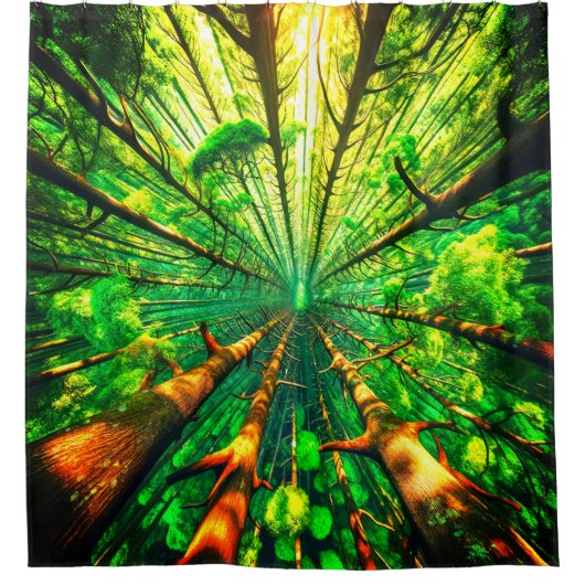 Wald Duschvorhang (Vorderseite)