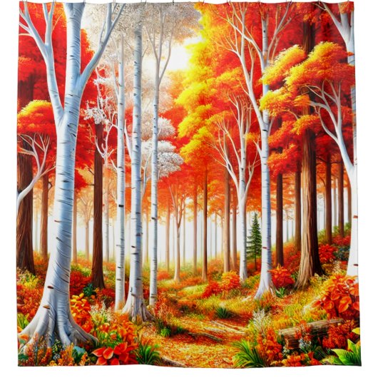 Wald Duschvorhang (Vorderseite)