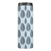 Wald Echo Nebelblau Navy Grau Thermosbecher (Rückseite)