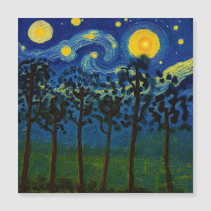 Wald Echos der Unendlichkeit - Eine Waldlandschaft Magnetkarte