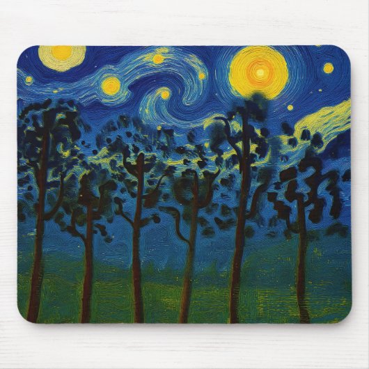 Wald Echos der Unendlichkeit - Eine Waldlandschaft Mousepad (Vorne)