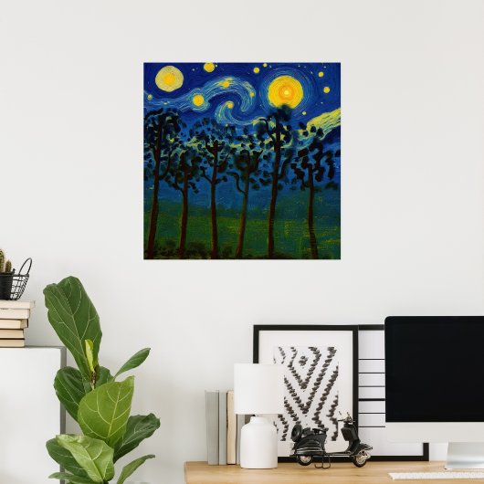 Wald Echos der Unendlichkeit - Eine Waldlandschaft Poster (Heimbüro)