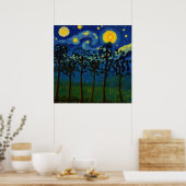 Wald Echos der Unendlichkeit - Eine Waldlandschaft Poster (Küche)