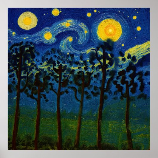 Wald Echos der Unendlichkeit - Eine Waldlandschaft Poster (Vorne)