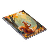 Wald Eichhörnchen | Herbst Tier Aquarell Fallen Notizblock (Rechte Seite)