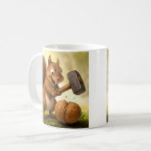 "Wald-Eichhörnchen Nussknacker Kaffeetasse (Vorderseite Links)