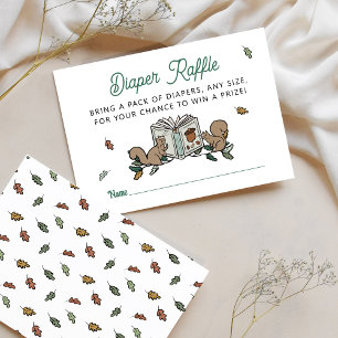 Wald Eichhörnchen Storybook Diaper Raffle Begleitkarte
