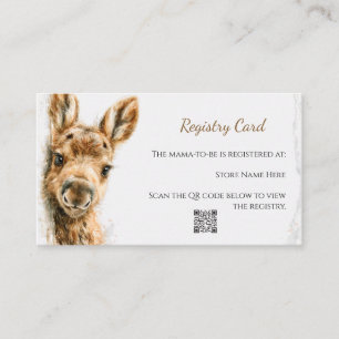 Wald-Elch-Baby-Shower-Geschenkeliste Karte