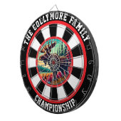 Wald Elch in Crosshairs Design Dartscheibe (Vorderseite rechts)