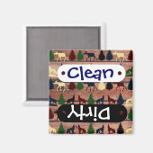 Wald Elche Wolf Wilderness Berg Kabine Rustikal Magnet (Vorderseite/Rückseite)