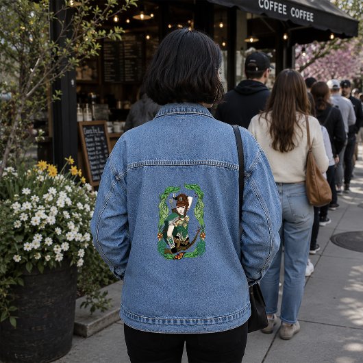 Wald Elf Fantasy Jeansjacke