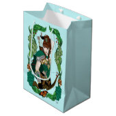 Wald Elf Fantasy Mittlere Geschenktüte (Vorderseite Schrägansicht)