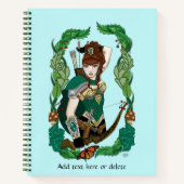 Wald Elf Fantasy Notizblock (Vorderseite)