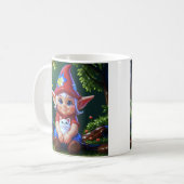 Wald-Elfen-Katze Kaffeetasse (Vorderseite Links)