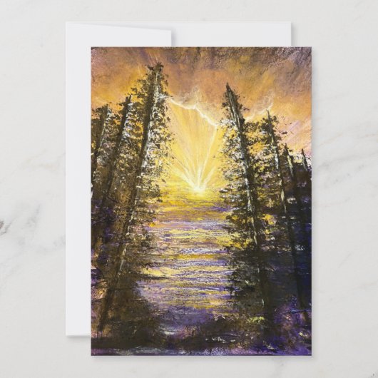 Wald Erwakening Dankeskarte (Vorderseite)