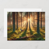 Wald Erwakening Postkarte (Vorne/Hinten)