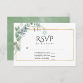 Wald Eukalyptus Forest Greenery Bat Mitzvah RSVP Karte (Vorne/Hinten)