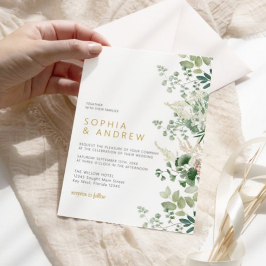 Wald Eukalyptus Greenery Hochzeit Einladung
