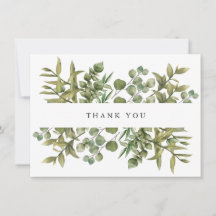 Wald-Eukalyptus-Grün-Hochzeit-Dankeschön