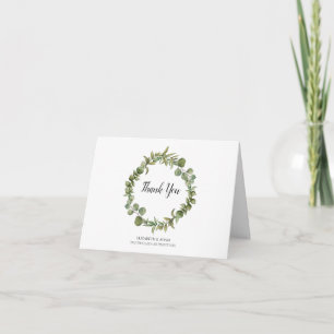 Wald-Eukalyptus-Grün-Hochzeit-Dankeschön Karte