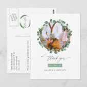 Wald Eukalyptus Wedding Vielen Dank Postkarte (Vorne/Hinten)